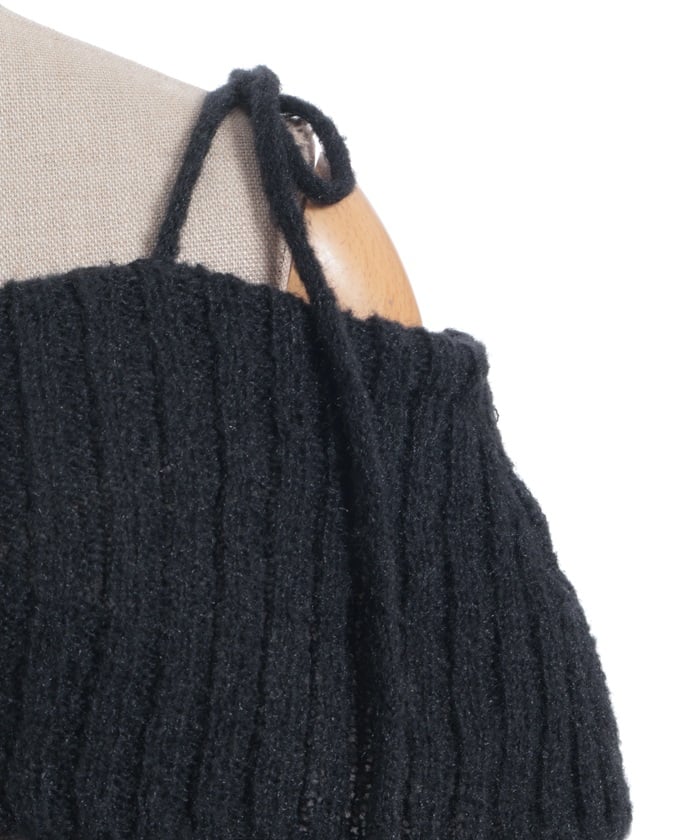 Striped Off-Shoulder Knit Pullover