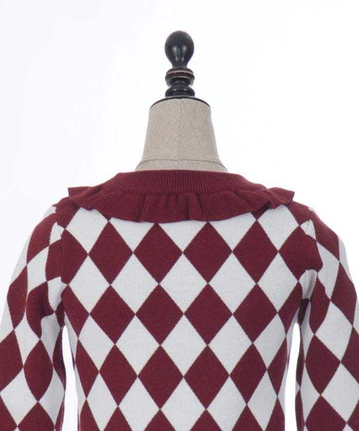 Diamond Pattern Knit Pullover