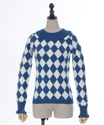 Diamond Pattern Knit Pullover