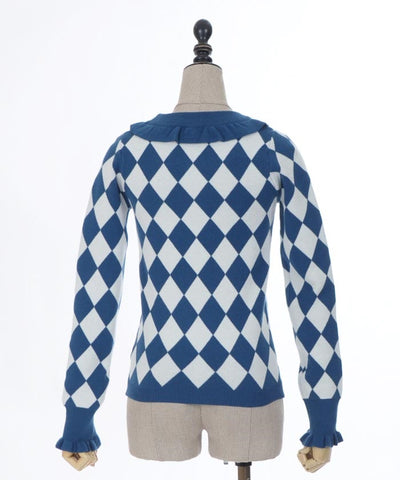 Diamond Pattern Knit Pullover