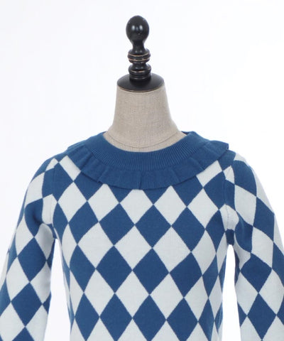 Diamond Pattern Knit Pullover