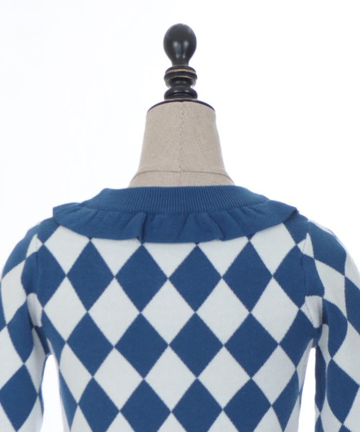 Diamond Pattern Knit Pullover