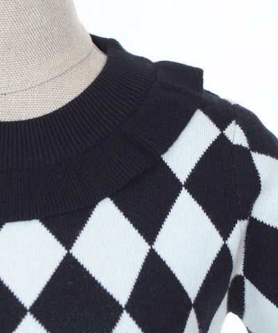 Diamond Pattern Knit Pullover