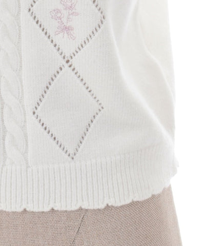 Bouquet Embroidery Big Collar Knit Pullover