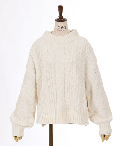 Velour Chenille Knit Pullover