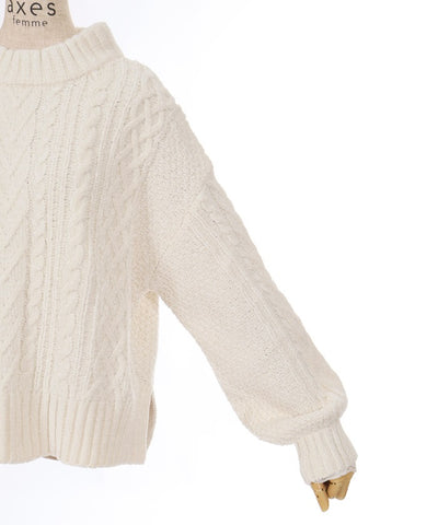 Velour Chenille Knit Pullover