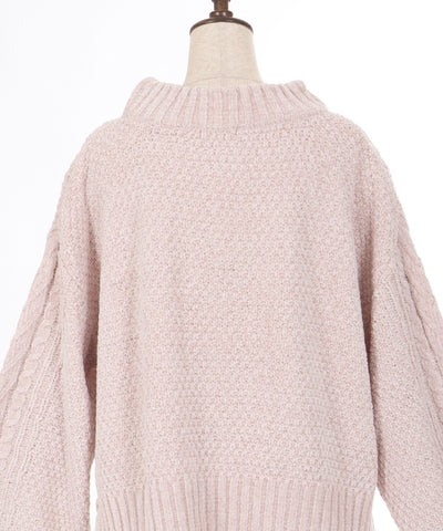 Velour Chenille Knit Pullover