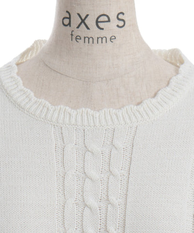 Lace-Up Knit Pullover