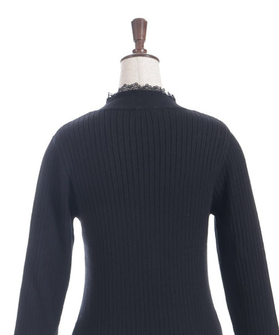 Ribbon & Tulle Lace Knit Top