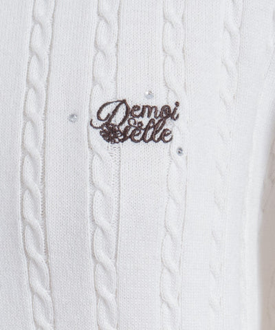 Lace & Bicolor Knit Polo