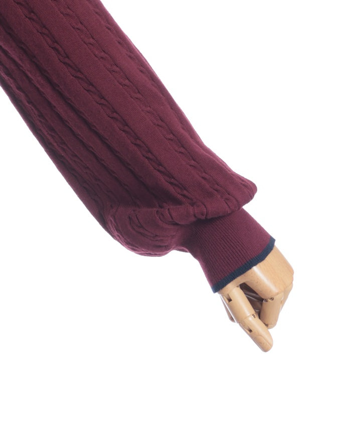 Lace & Bicolor Knit Polo