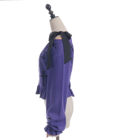 Cross Jacquard Knit Cardigan