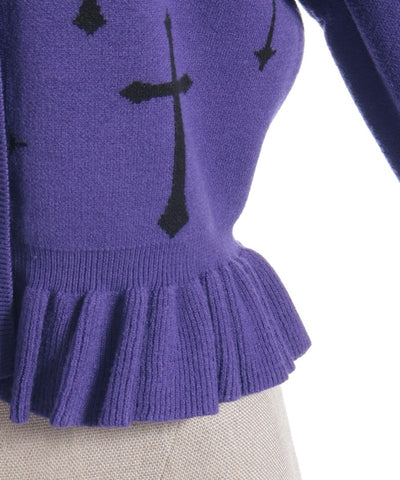 Cross Jacquard Knit Cardigan