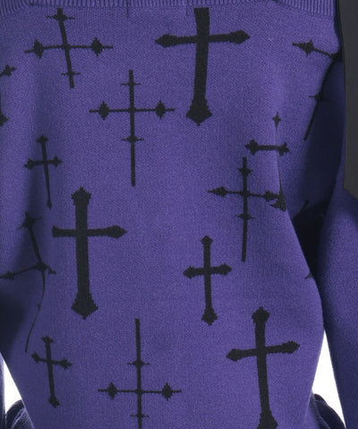 Cross Jacquard Knit Cardigan