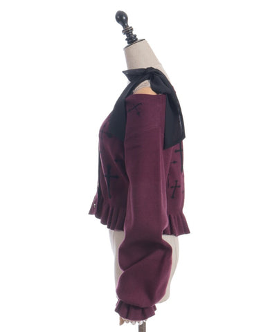 Cross Jacquard Knit Cardigan