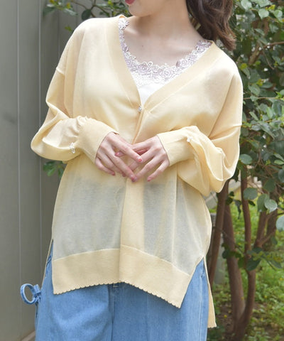 UV Cut Sheer Knit Cardigan