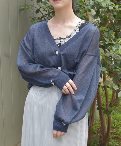 UV Cut Sheer Knit Cardigan