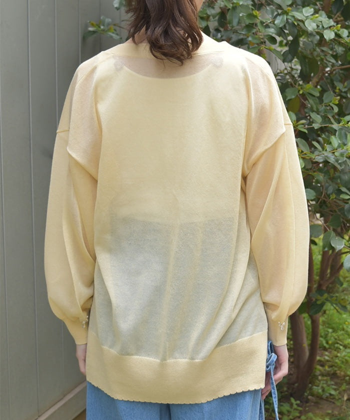 UV Cut Sheer Knit Cardigan