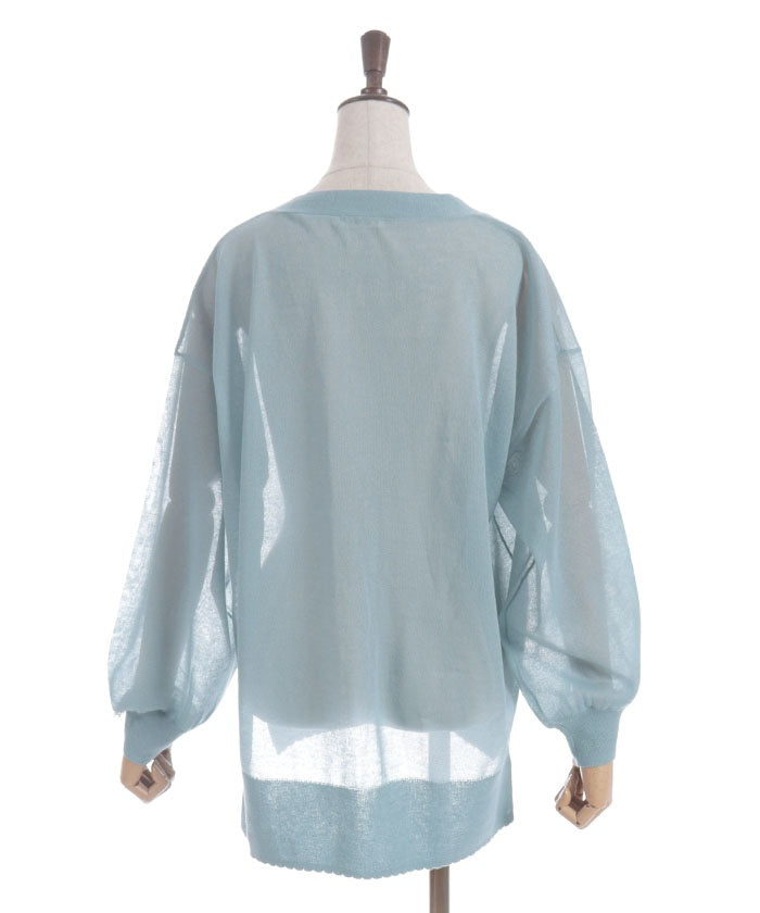 UV Cut Sheer Knit Cardigan