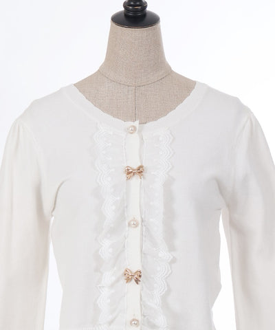 Lace & Ribbon Knit Cardigan