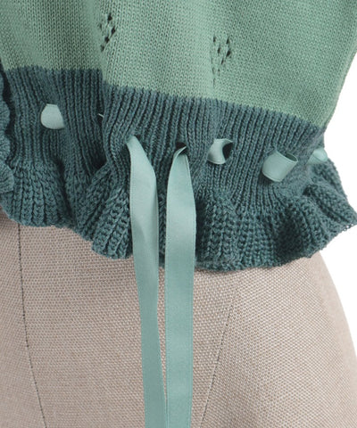 Heart Openwork Knit Cardigan