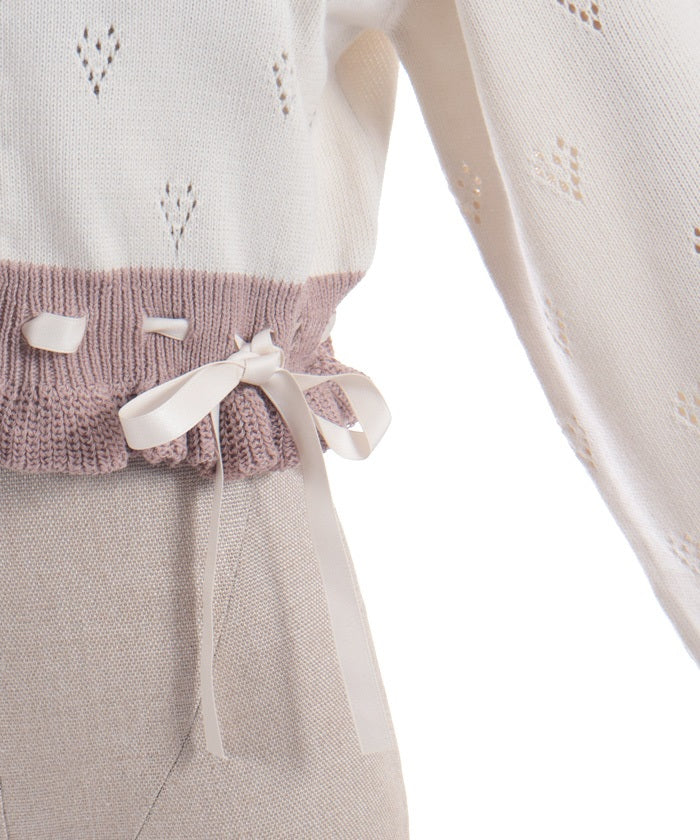 Heart Openwork Knit Cardigan