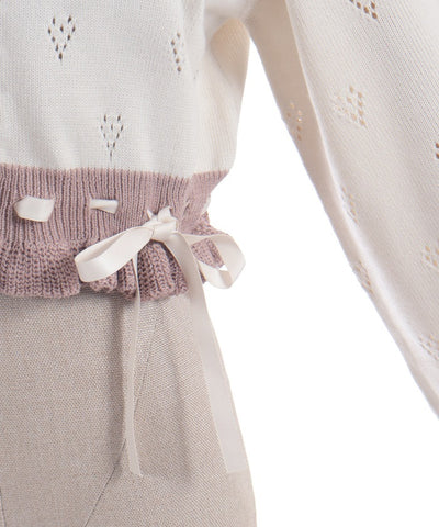 Heart Openwork Knit Cardigan