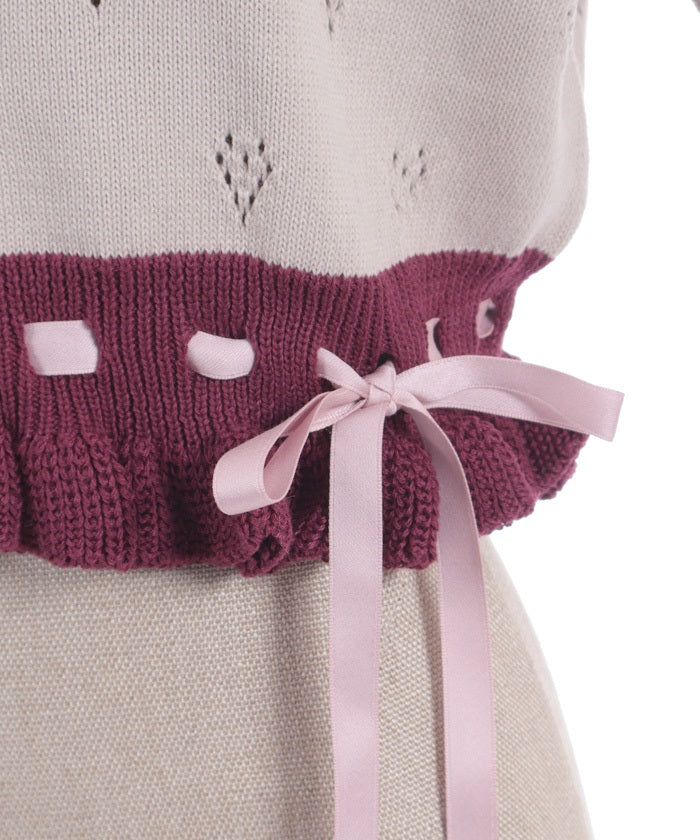 Heart Openwork Knit Cardigan