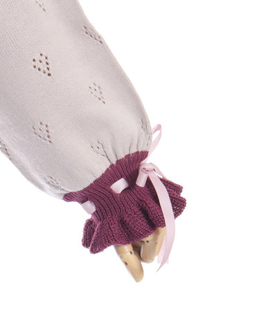 Heart Openwork Knit Cardigan