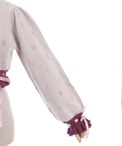 Heart Openwork Knit Cardigan