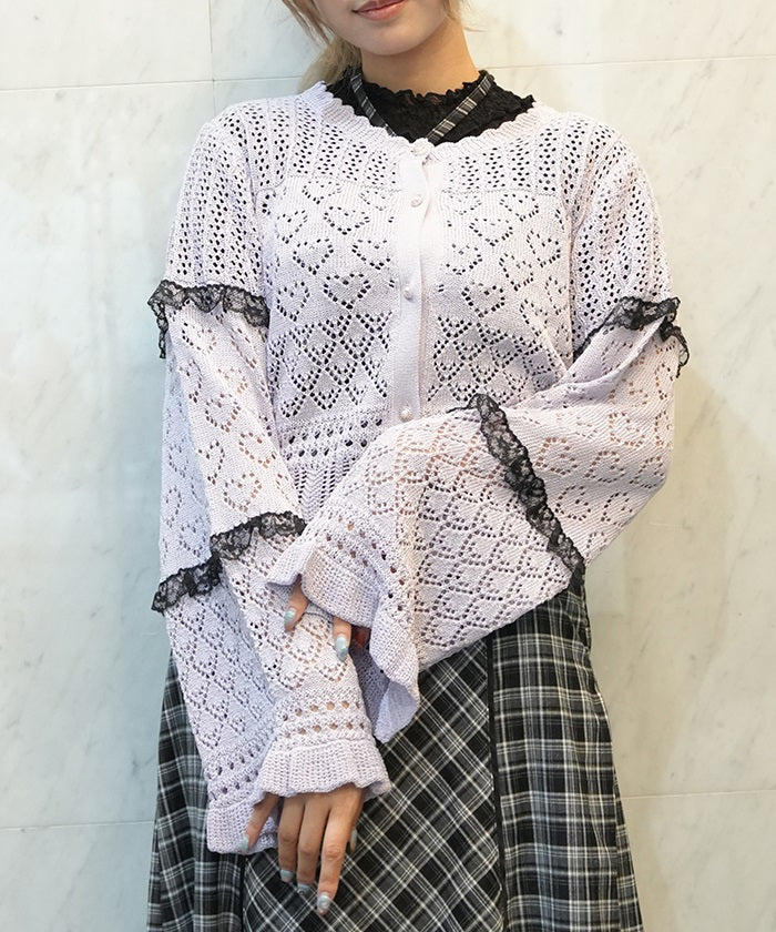 Openwork Knit Summer Knit Cardigan (Pre-order) – axes femme from JAPAN Openwork Knit Summer Knit Cardigan (Pre-order) – axes femme from JAPAN