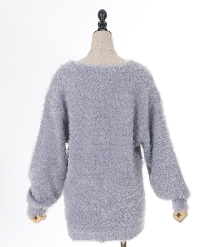 Many Ribbons Mohair Knit Cardigan