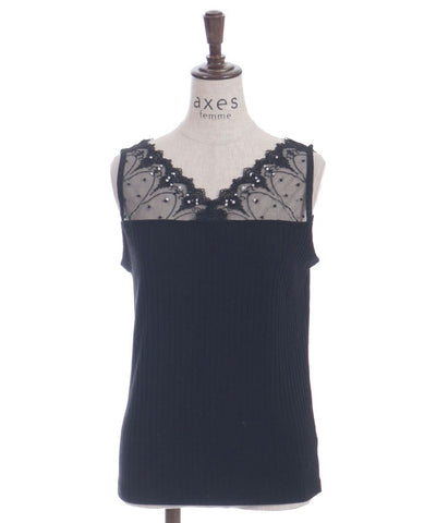 Quick-Dry Tulle Lace Tank Top