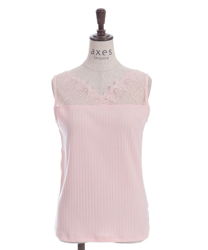 Quick-Dry Tulle Lace Tank Top