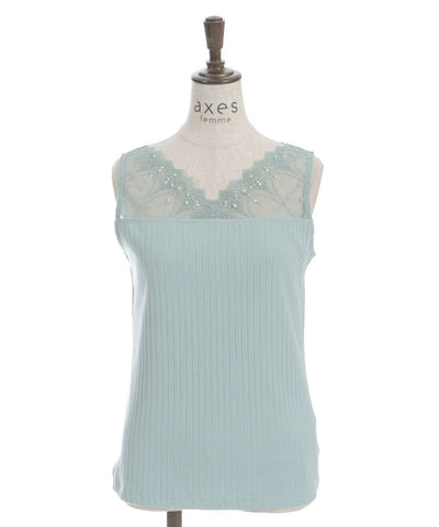 Quick-Dry Tulle Lace Tank Top