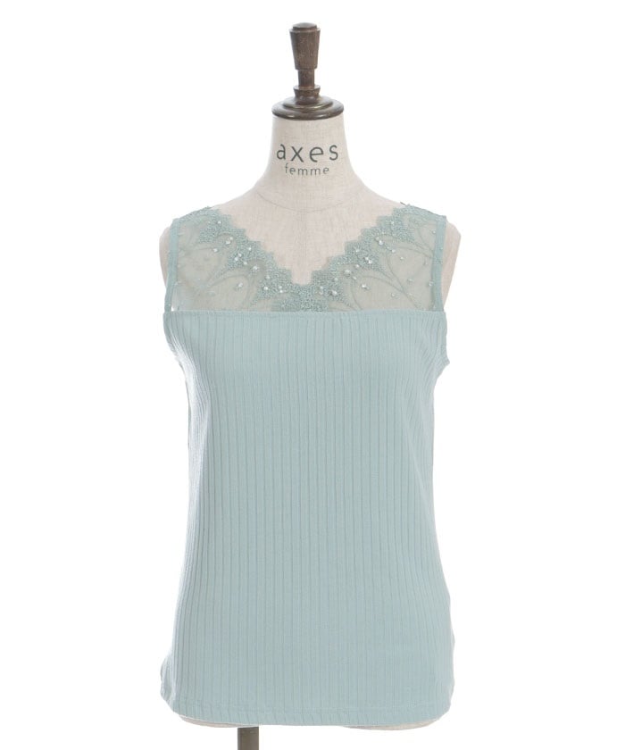 Quick-Dry Tulle Lace Tank Top