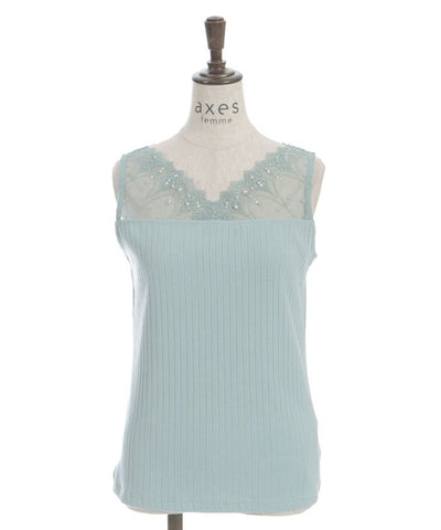 Quick-Dry Tulle Lace Tank Top