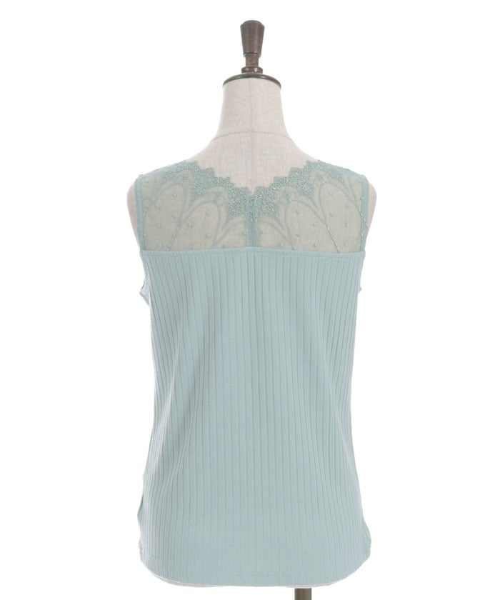 Quick-Dry Tulle Lace Tank Top
