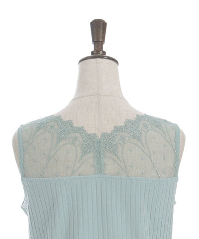 Quick-Dry Tulle Lace Tank Top