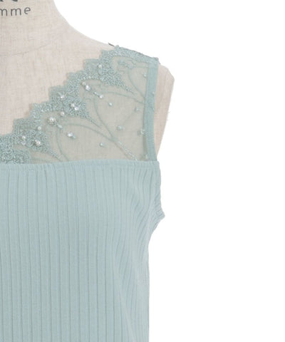 Quick-Dry Tulle Lace Tank Top