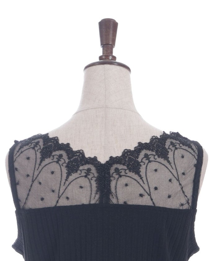 Quick-Dry Tulle Lace Tank Top