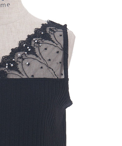 Quick-Dry Tulle Lace Tank Top