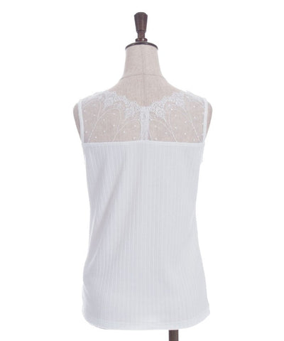 Quick-Dry Tulle Lace Tank Top