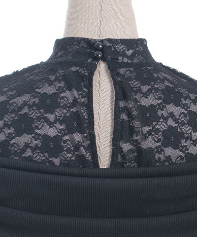 Ribbon Design Open Shoulder Pullover