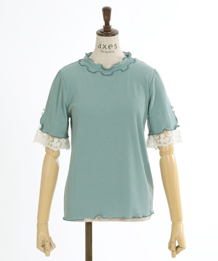 Quick-Dry Sleeve Lace Merrowed Pullover