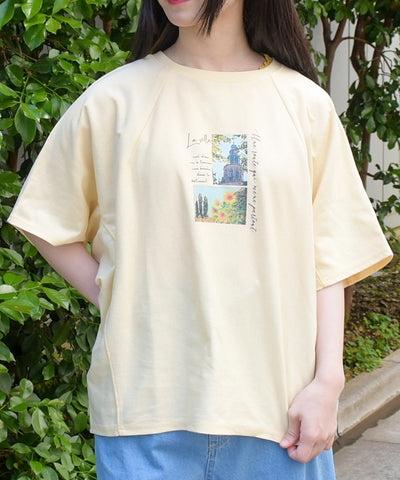 Quick-Dry Print Dolman T-Shirt