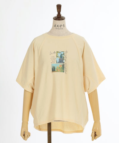 Quick-Dry Print Dolman T-Shirt