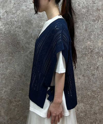 Knit Vest & Short Sleeve T-Shirt Set