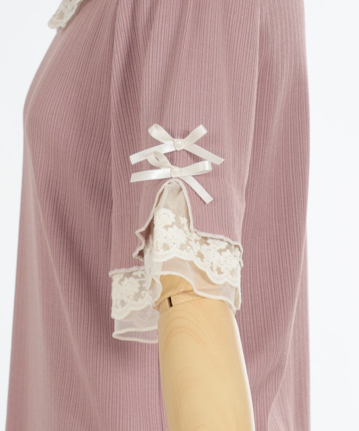 Ribbon & Lace & Frill Pullover