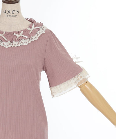 Ribbon & Lace & Frill Pullover